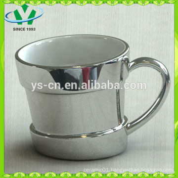 2014 hot sale luxury high quality silver ceramic vase